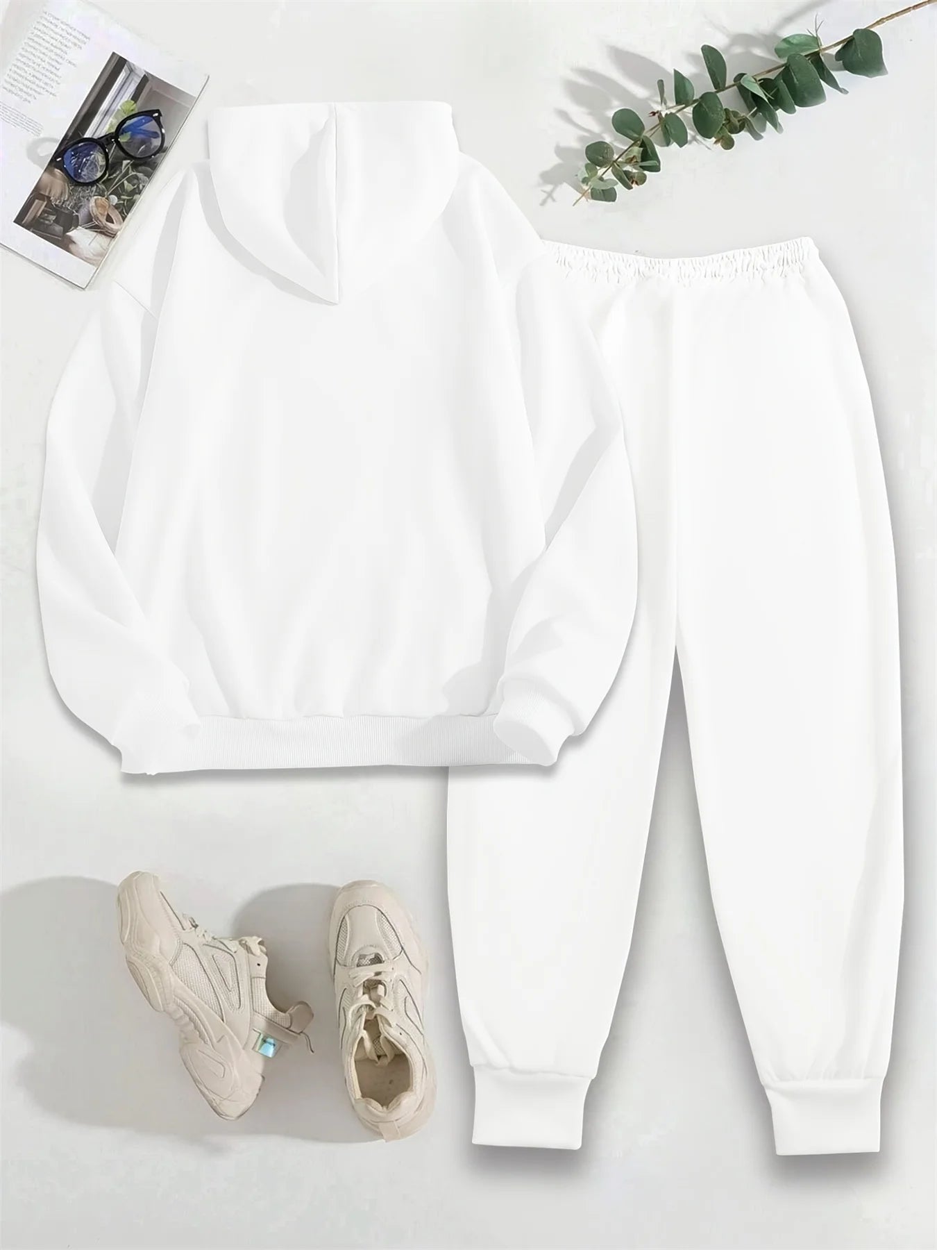 women Hoodies+sweatpant set Hip Hop Street Casual Printed Hoodie Oversize Loose New Sweatshirts Autumn Warm Fleece Clothing