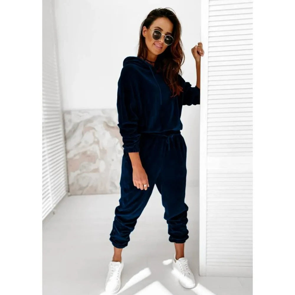 Autumn Velour Tracksuit Womens Velvet Set Woman Tracksuit Sets Winter Velvet Suit Two Piece Set Women 2 Piece Outfits
