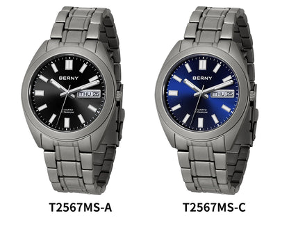 BERNY Titanium Watch for Men Supper Light Weight Wristwatch Super Luminous Sapphire 10ATM Waterproof Sport Field Quartz Watches