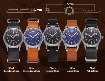 Baltany Calendar Field Wristwatches 32mm S2049 NH35 Sapphire Crystal Luminous 10ATM Stainless Steel Automatic Mechanical Watches