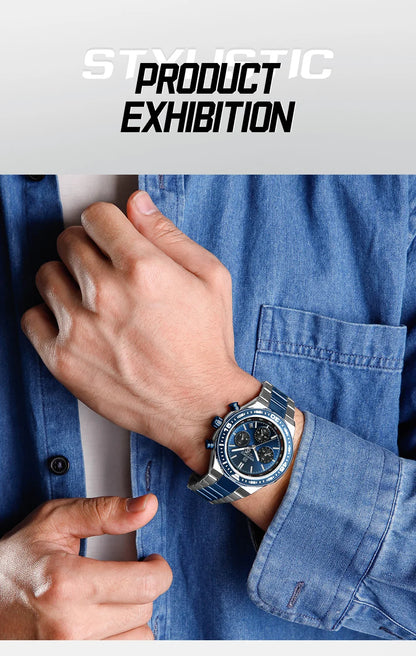 NAVIFORCE Fashion Watch For Men High Quality Luxury Stainless Steel Waterproof Classic Quartz Wristwatches Male Big Face Clock
