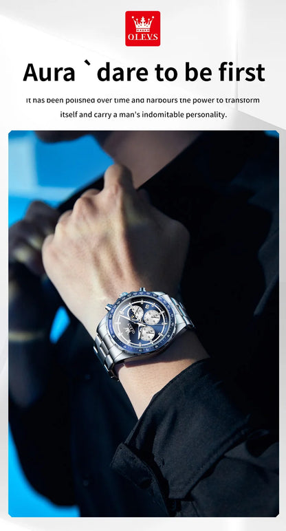 OLEVS Original Brand Men's Watches High Quality Stainless steel Waterproof Luminous Sports Date Watch for Man Reloj Hombre