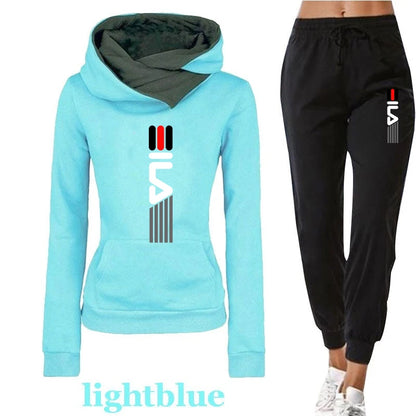 Spring And Autumn Women Hoodie Tracksuit 2 Piece Set Sweatshirt Set Casual Tops Sports Long Pants Female Plus Size Vetement