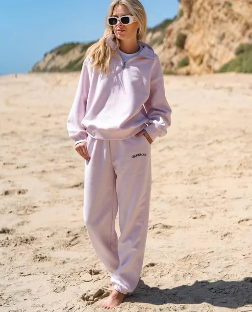 Two-piece Set with Thickened Embroidered Long-sleeved Sweatshirt and Long Pants Women’s Wear New Versatile Casual Fashionable