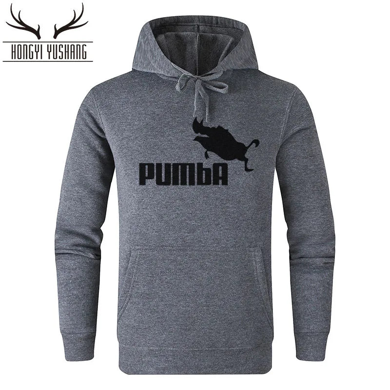 2023 Autumn/Winter Men's New Pumba Sports Print Hoodie Set Men's Fleece Sweater Casual Designer Sportswear Casual Pullover w13
