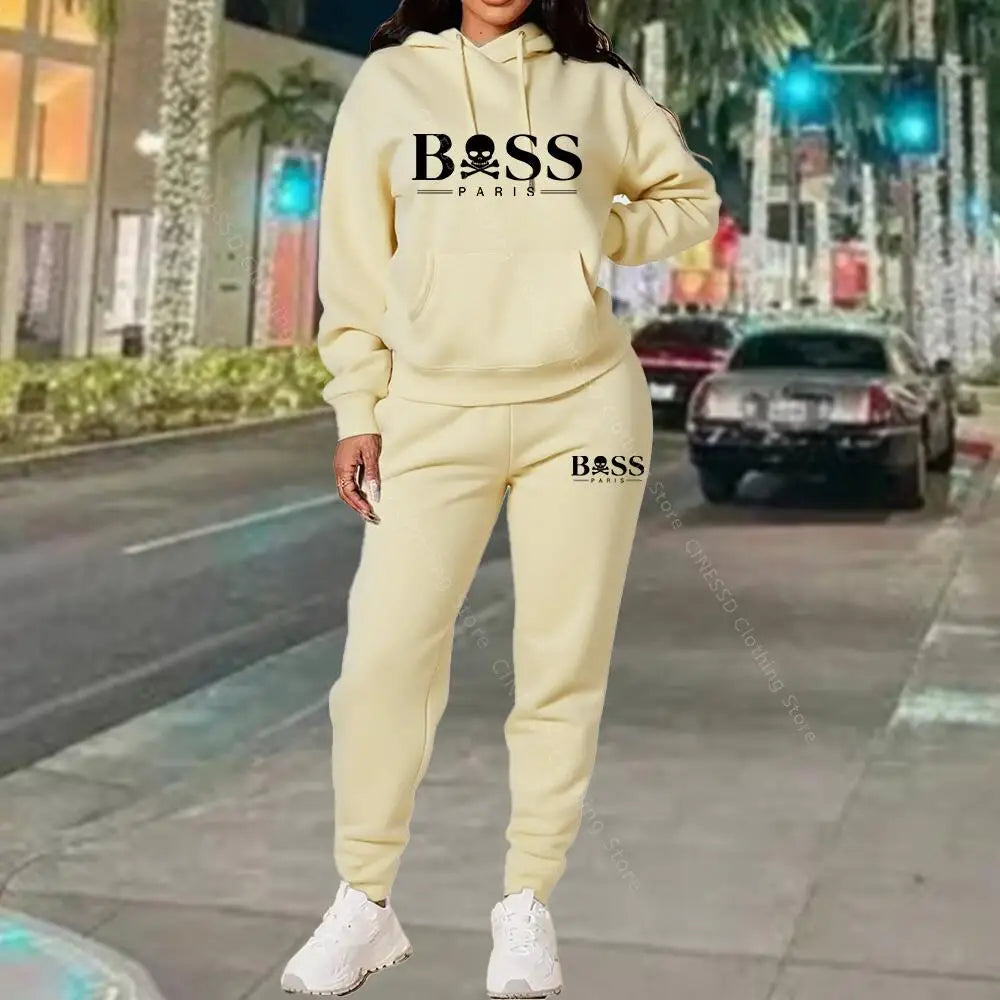 2026 New Women's Tracksuit Sweatshirt Sweatpant High Quality Outfits Suit Designer Luxury Autumn Winter Clothing Women Pants Set