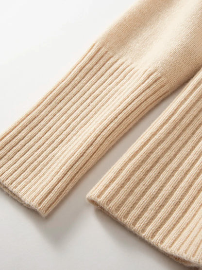 Women's 100% Cashmere Sweater Turtleneck Raglan Sleeve Pullover Autumn Winter Thick Casual Loose Style Cashmere Knitwear Korean