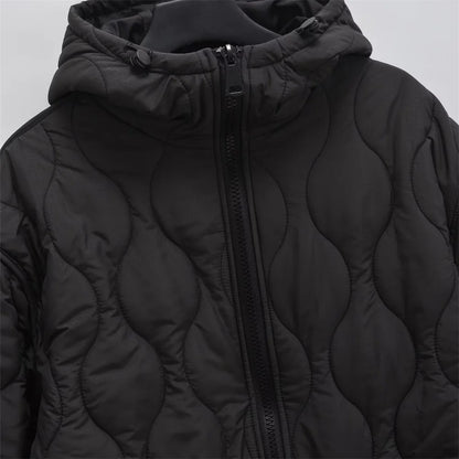 UNIZERA 2023 Autumn/Winter New Product Women's New Fashion and Casual Versatile Stand up Collar Hooded Jacket Cotton Coat