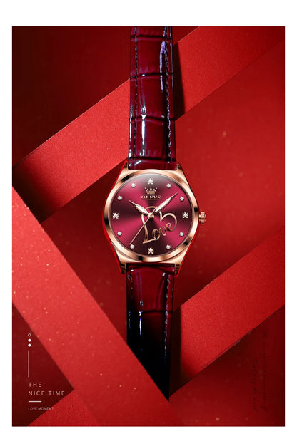 OLEVS Brand Watch Heart Shaped Waterproof Women's Quartz Watch 5580