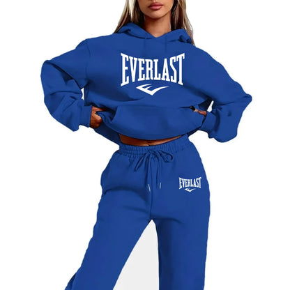 2025 New Women's 2-Piece Tracksuit Set, Hooded Pullover & Athletic Joggers, Sporty Streetwear Outfit, Casual Lounge Wear