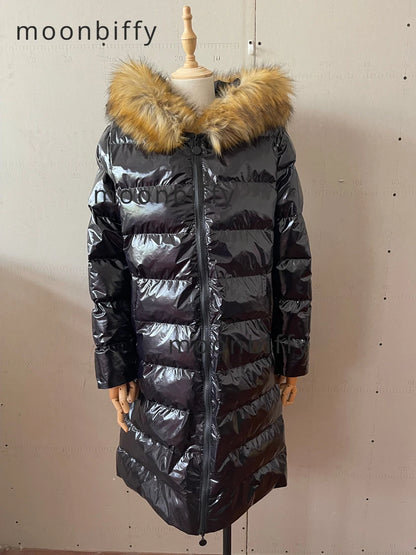 Women Winter Fashion Casual Slim Short Padded Faux Fur Collar with Non Removable Hooded Warm Paddeds Female Zipper Thicken Coat