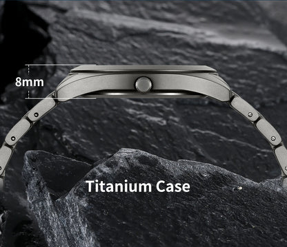 BERNY Titanium Watch for Men Supper Light Weight Wristwatch Super Luminous Sapphire 10ATM Waterproof Sport Field Quartz Watches