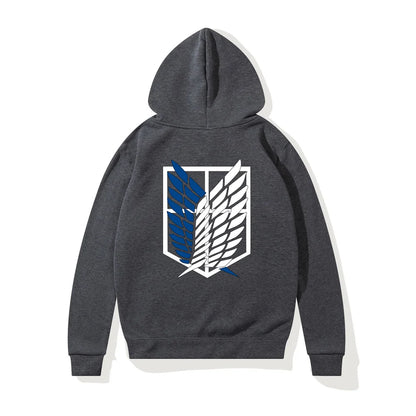 Anime Attack on Titan Printed Women Hoodies Fleece Hip Hop Casual Pullover 90s Tracksuit Unisex Streetwear Woman Hoody Clothes
