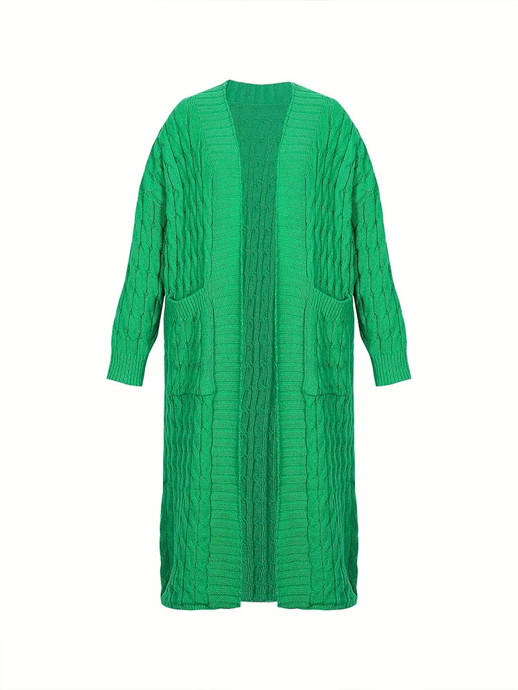 CozyFall Long Knit Cardigan