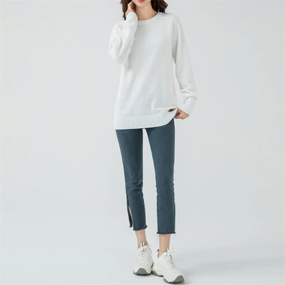 Chenille Sweater for Women O Neck Pullovers Ribbed Cuff Long Sleeve Knitted Tops Women Solid Sweater 2024 Cozy Sweaters Jumpers