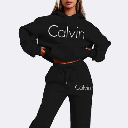 Letter Printed Women's Tracksuit Quality Two Piece Set for Women Fashion Jogging Sweatshirt Suit Drawstring Sports Daily Hooded