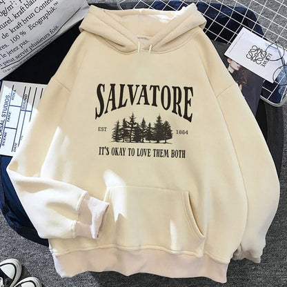 the Vampire Diaries hoodie Y2K funny athleisure comic soft fabric teen tracksuits hoddie casual wear comfortable anime
