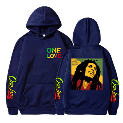 Rapper Bob Marley Hoodies Print Legend Reggae One Love Hoody Gothic Sweatshirts Men Women Fashion Sweatshirt Oversized Hoodie