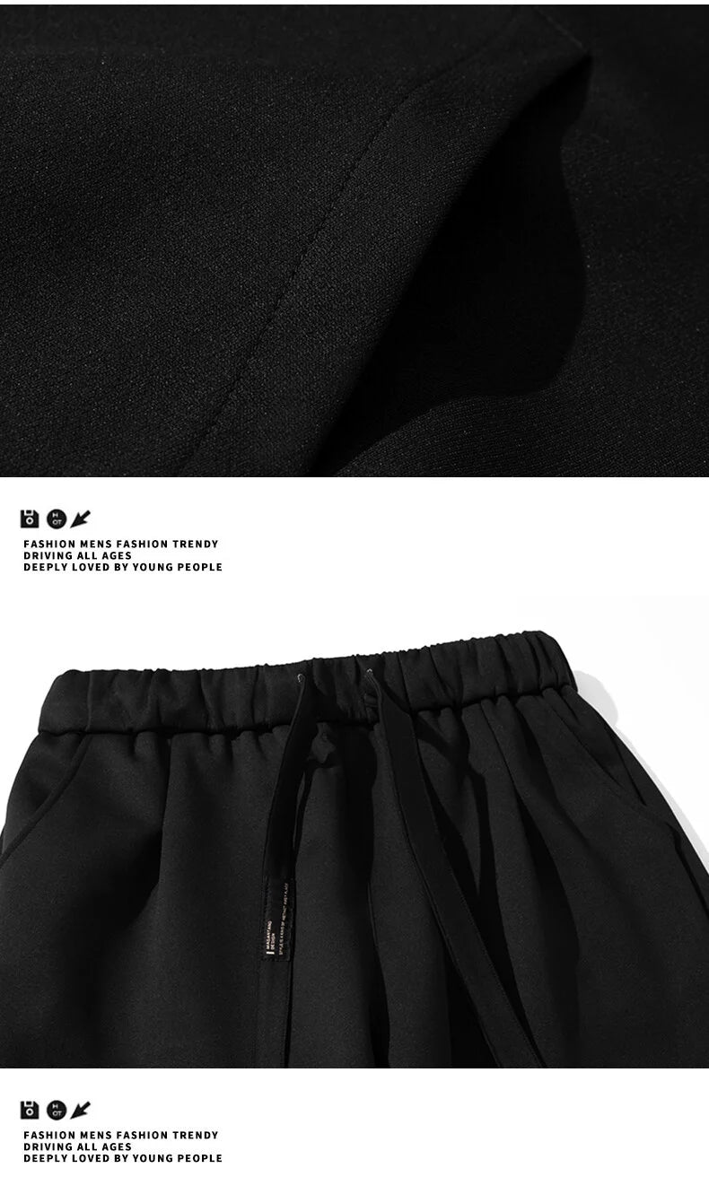 Spring Autumn Men Suit Thickened Warm Windproof Hooded Long Sleeve Trouser Solid Color Casual Sports Two Piece Running Sport Set