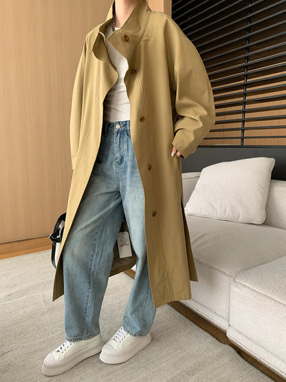 Curved Knife Cut Wide Leg Loose Jeans Look Slimmer 2024 Autumn Denim Pant