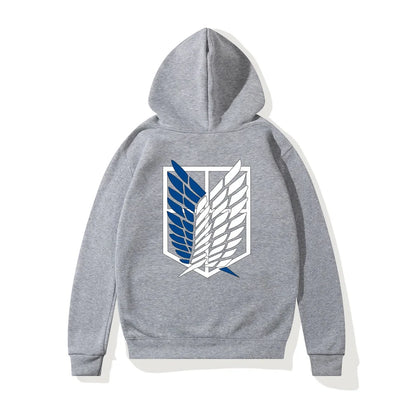Anime Attack on Titan Printed Women Hoodies Fleece Hip Hop Casual Pullover 90s Tracksuit Unisex Streetwear Woman Hoody Clothes