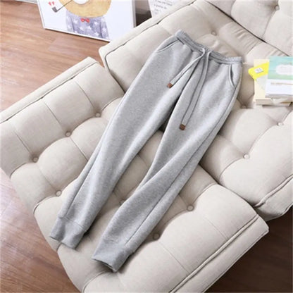 Women's Autumn Winter Plush Thickened Warm Tracksuits Casual Solid Zipper Long Sleeve Hooded Coat And Sweatpants Two Piece Sets