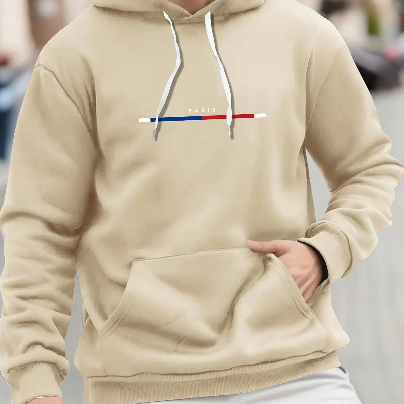 Paris Print Hoodies Tshirt COTTON for Men Casual Autumn Winter
