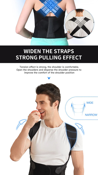 Adjustable Back Posture Corrector for Women and Men