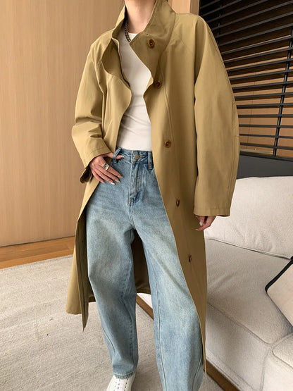 Curved Knife Cut Wide Leg Loose Jeans Look Slimmer 2024 Autumn Denim Pant