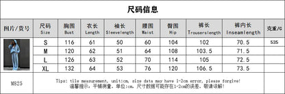 Two Piece Sets Women Matching Sets Tracksuit Jogger Y2k Autumn Winter Sports Elastic Waist Streetwear Pants Sweatshirts Pant Set