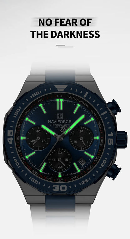 NAVIFORCE Fashion Watch For Men High Quality Luxury Stainless Steel Waterproof Classic Quartz Wristwatches Male Big Face Clock