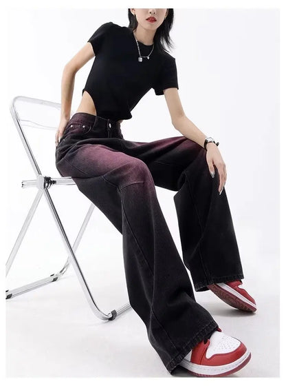 Autumn Jeans Women's Fashion Literary Trend Loose Washed Youth Fashion High Street Harajuku Women's Jeans