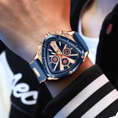 LIGE Chronograph Fashion Men's Casual Watches Stainless Steel Quartz Wrist Watch Man Calendar Male Sports Luminous Clock Relogio