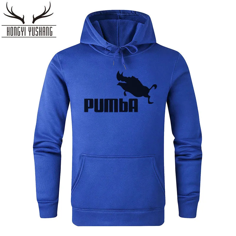 2023 Autumn/Winter Men's New Pumba Sports Print Hoodie Set Men's Fleece Sweater Casual Designer Sportswear Casual Pullover w13