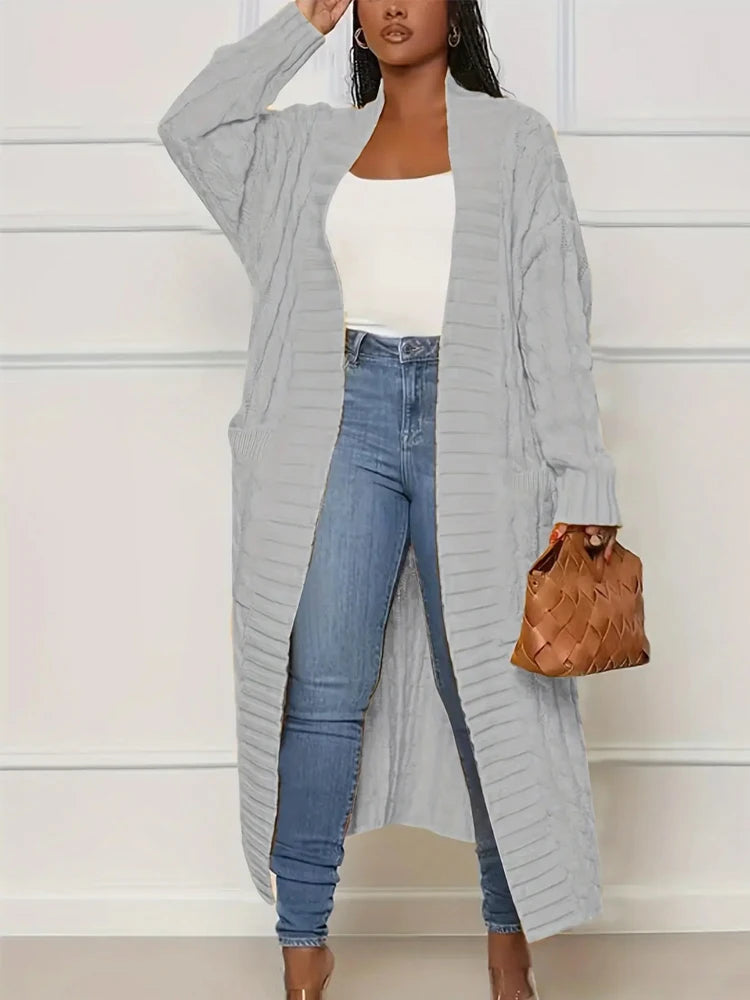 CozyFall Long Knit Cardigan