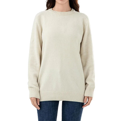 Chenille Sweater for Women O Neck Pullovers Ribbed Cuff Long Sleeve Knitted Tops Women Solid Sweater 2024 Cozy Sweaters Jumpers
