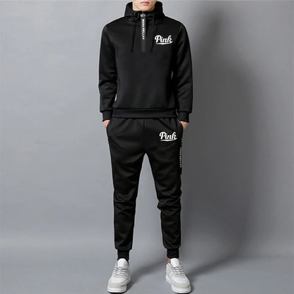 Casual Sweatshirts for Men Sweat Pants Hoodies Jogging Printing Half Zipper Tops Hot Sales Daily Sports 2024 New Men's Clothing