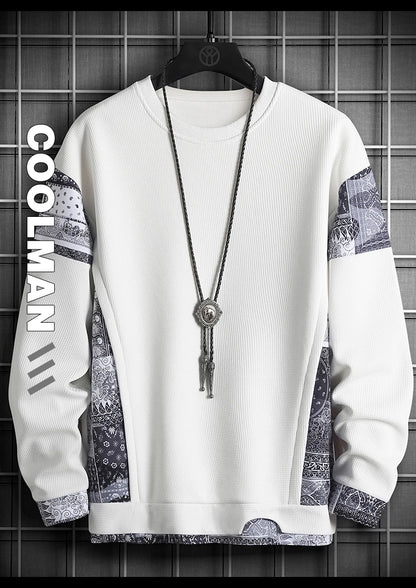2024 New Mens Fashion Casual Hoodie Male Sportswear Pullover Patchwork Autumn Hoodie Sweatshirt Large Size Men Hip Hop Hoodies