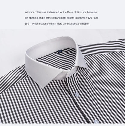 2023 French Cufflinks Suit Collar Korean Version Slim Fitting Shirt Long Sleeve Men's Tuxedo Party Wedding  Shirts