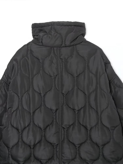 TRAFZA 2024 New Women Fashion Coat Long Sleeve Jackets With Drawstring Versatile Hight Street Outerwear Female Mujer Winter Coat