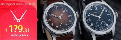 Baltany Calendar Field Wristwatches 32mm S2049 NH35 Sapphire Crystal Luminous 10ATM Stainless Steel Automatic Mechanical Watches