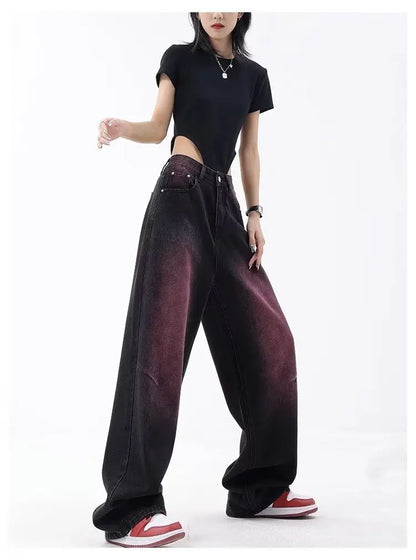 Autumn Jeans Women's Fashion Literary Trend Loose Washed Youth Fashion High Street Harajuku Women's Jeans