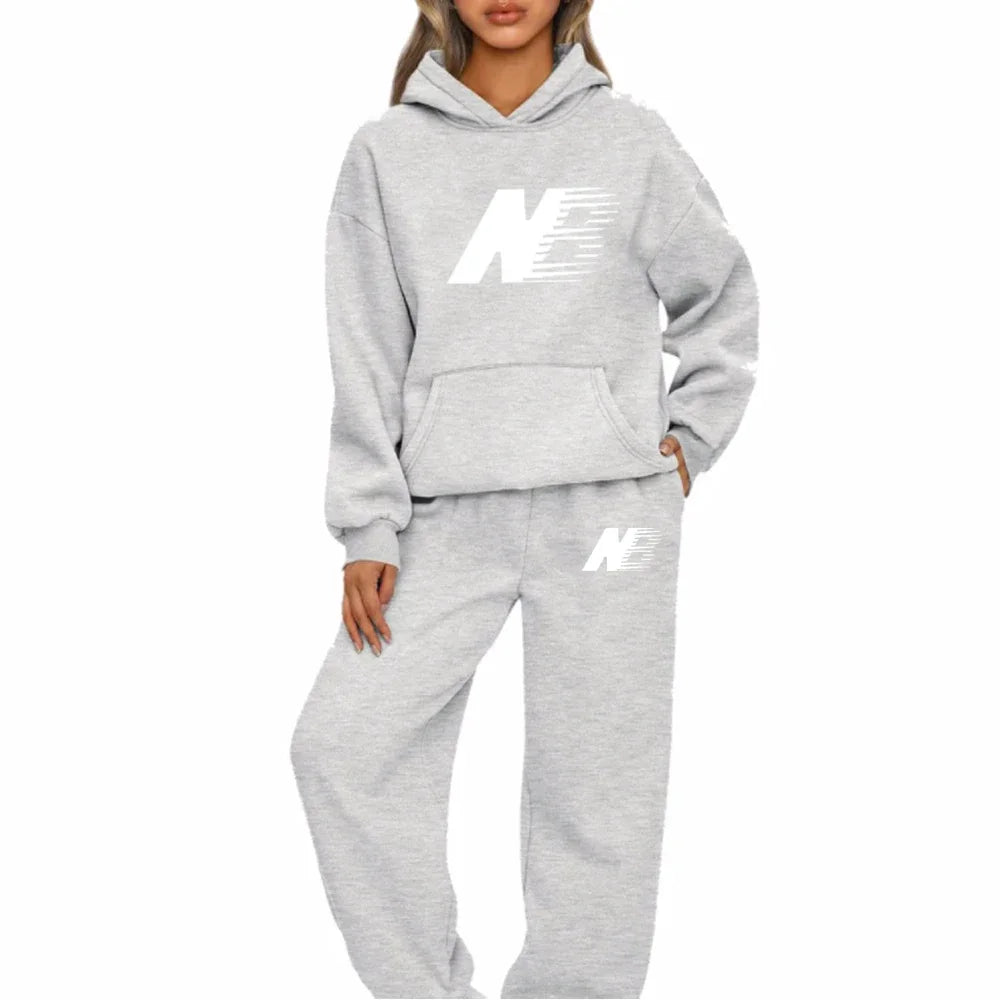 New Autumn Winter Women Tracksuit Hoodies + Pants 2Pcs Sets Suit Fashion Trend Jogging Clothing Sportswear Sweatshirts
