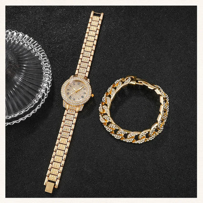 Diamond Women Watches Gold Watch Ladies Wrist Watches Luxury Brand Rhinestone Womens Bracelet Watches Female Relogio Feminino