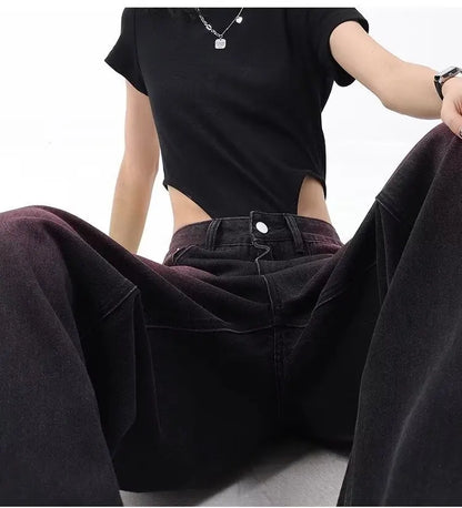 Autumn Jeans Women's Fashion Literary Trend Loose Washed Youth Fashion High Street Harajuku Women's Jeans