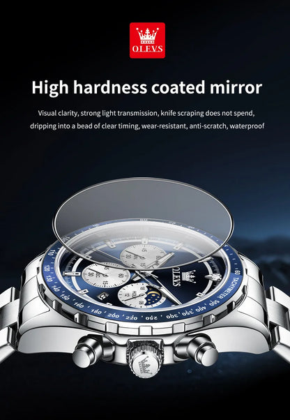OLEVS Original Brand Men's Watches High Quality Stainless steel Waterproof Luminous Sports Date Watch for Man Reloj Hombre
