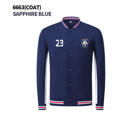 Wholesale Men Winter Tracksuits Custom Logo Stripe Soccer Tracksuit Personalized Training Casual Unisex Football Tracksuits 6663