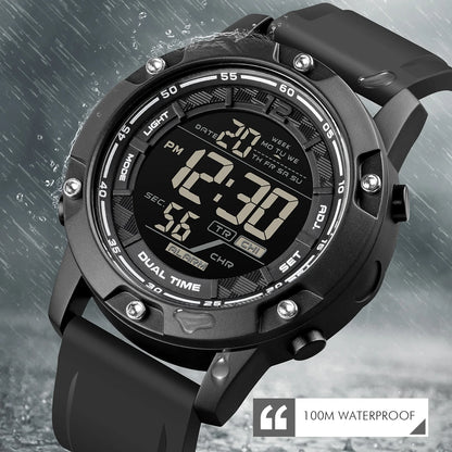 SKMEI 1762 Mens Digital Movement LED Light Countdown Wristwatch Clock relogio masculino 10Bar Waterproof Swimming Sport Watches