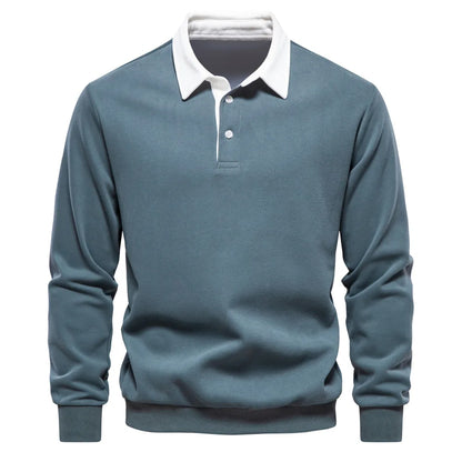 Autumn Men's Long Sleeve Sweater Shirt Solid Color Casual Long Sleeve Sports Shirt High Quality Casual Daily Men's Sports Shirt
