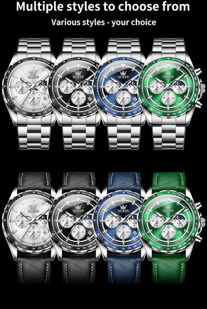 OLEVS Original Brand Men's Watches High Quality Stainless steel Waterproof Luminous Sports Date Watch for Man Reloj Hombre